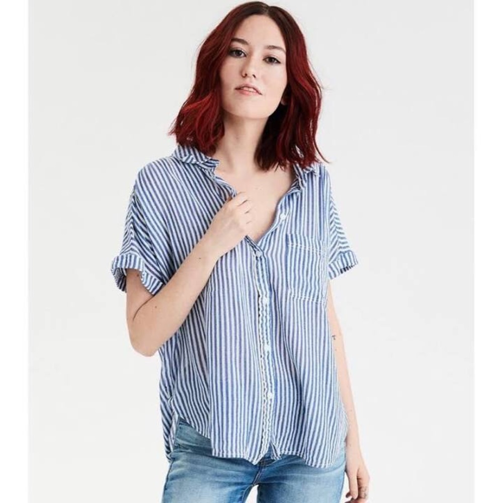 AE button down top